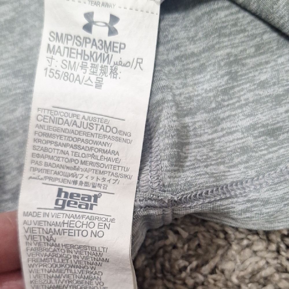 Under Armour Heat Gear Sleeveless Polo Tank Top - S - Heather Gray - Picture 5 of 5